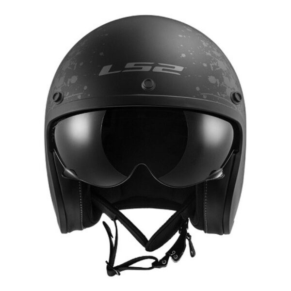 CAPACETE LS2 SPITFIRE OF599 PRETO  FLAG MATTE - Imagem 4